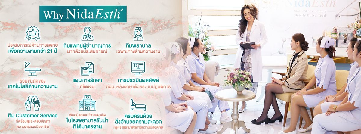 เลเซอร์หน้าเรียวที่ Nida Esth’ Medical Centre